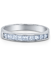 14K White Gold Radiant Cut Diamond Wedding Ring (0.75 ct)